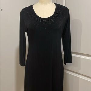 Chico’s Razzle Dazzle Cynthia 3/4 dress black size 10-12 NEW with tags!